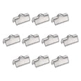 thumbnail image 1 of 30Pack Ribbon End Crimp Clamps, 13mm Smooth Stainless Steel Pinch Cord End Clasps, Silver Tone, 1 of 6