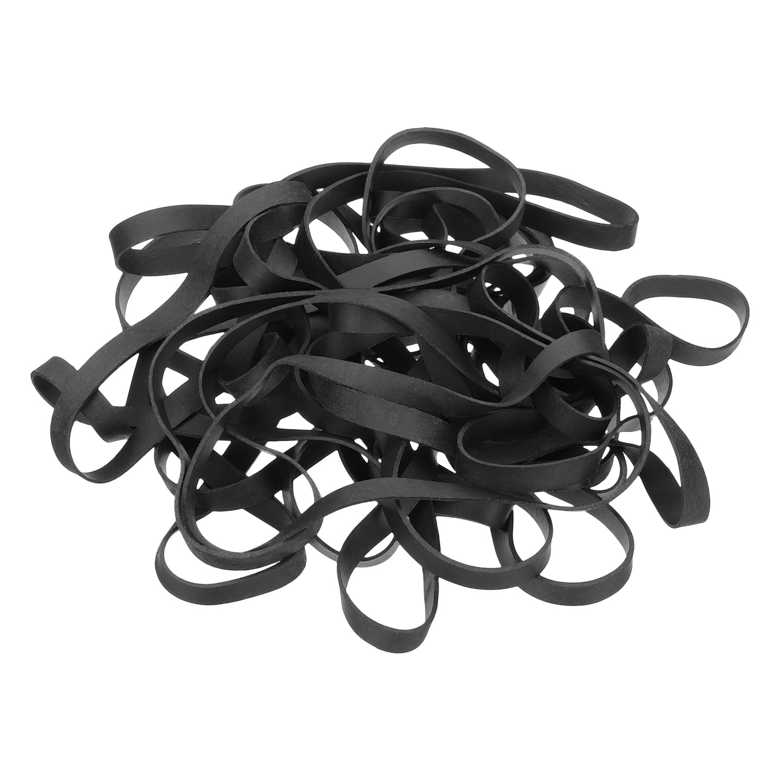 30Pack Rubber Bands, 11.42x0.39 Inch Elastic Bands for Office Supplies, Black
