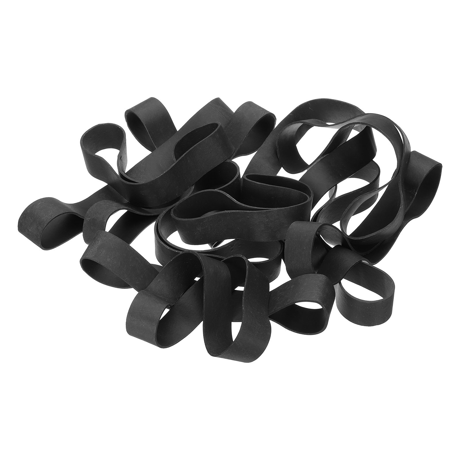 30Pack Rubber Bands, 7.48x0.79 Inch Elastic Bands for Office Supplies, Black