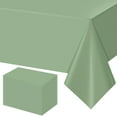 thumbnail image 1 of 30Pack Sage Green Plastic Tablecloths for Rectangle Tables, Light Green Disposable Tablecloth, Waterproof Sage Green Table Cover for Birthday Bridal Wedding Baby Shower Party Decorations, 54 X 10, 1 of 8