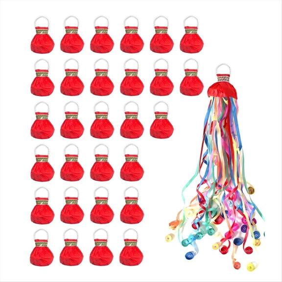 30Pack Streamers Popper Hand Throw No Mess Confetti Magic Paper Cracker for Celebration Birthday Partys Favors