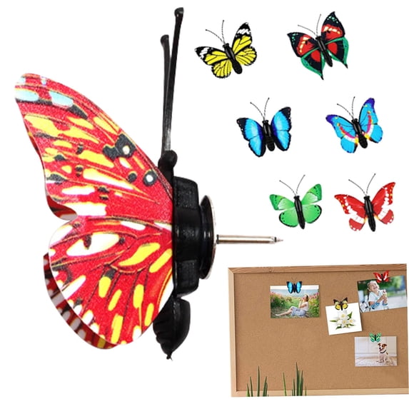 30Packs Butterfly Push Pins Decorative Push Pins Colorful Thumb Tacks Cute Thumbtacks for Corkboard Bulletin Board Wall for Office Decor Home Cubicle Decorations Hanging