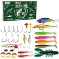 thumbnail image 1 of 30Pc Fishing Tackle Advent Calendar Countdown For Men Teen Boys Daily Surprise Including Hooks Bobbers Lures And Tackle Box Water Resistant Gear For Freshwater Anglers Christmas, 1 of 8