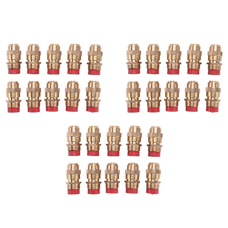 30Pcs 1/2 Inch Adjustable Sprinkler Middle Distance Sprinkler Brass Nozzle Garden Lawn Irrigation Watering Fittings