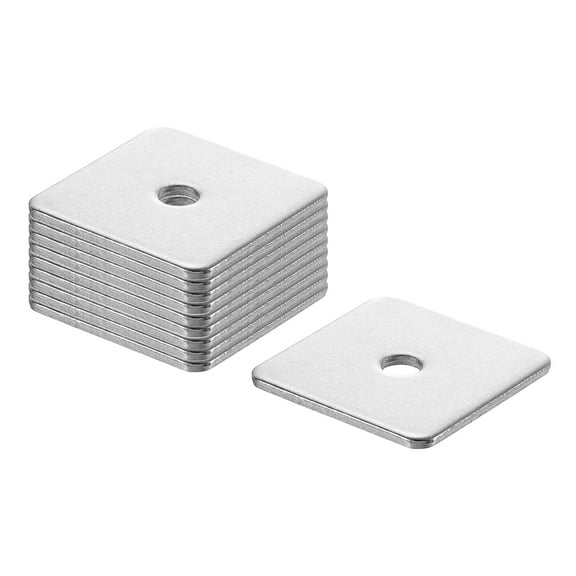 30Pcs 1-3/16" Square Plate Washer for 3/16" Bolt, 201 Stainless Steel Flat Bearing Plate (0.08" Thick)