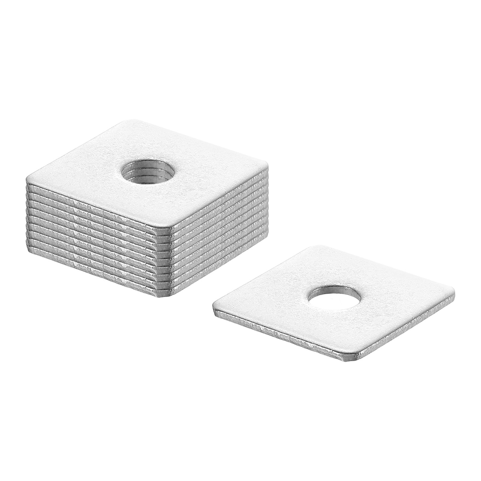 30Pcs 1-3/16" Square Plate Washer for 5/16" Bolt, 201 Stainless Steel Flat Bearing Plate (0.08" Thick)