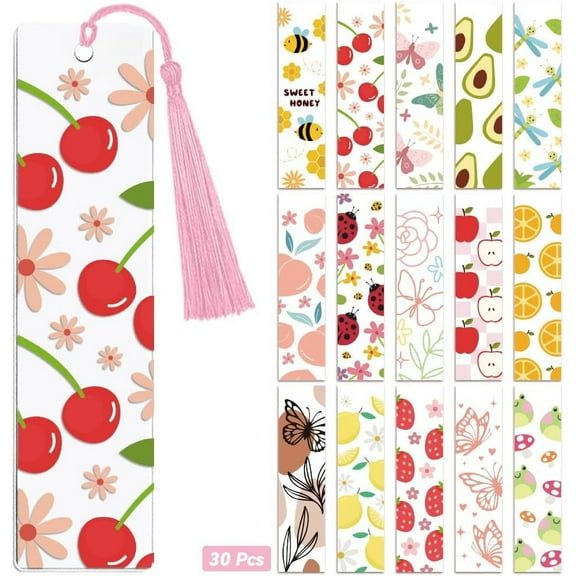 30Pcs 15 Styles Plastic Heat Transfer Film Stickers for UV Sublimation Cup Insects 120x30mm 2pcs/style