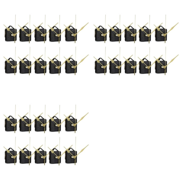 30Pcs 18mm Silent Movement Sets DIY Spindle Hands Wall Quartz Clock Movement Mechanism Repair Tools Part Clock Kit