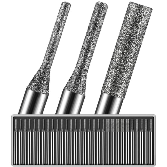 30Pcs 1mm/20Pcs, 2mm/5Pcs, 3mm/5Pcs, 150-Grit Diamond Drill Bits 1/8 Shank Compatible with Dremel for Drilling Grinding Glass Stone Jewelry Metal Diamond Tip