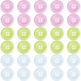 thumbnail image 1 of 30Pcs 3 Colors Buttons Plastic Flat Round Large Resin Craft Flatback Button Mixed 4 Holes Waterproof for Crochet Knitting Arts Projects Hand Made Gifts Sorting DIY DIY, 1 of 5