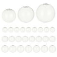 thumbnail image 1 of 30Pcs 3 Style Round Mechanized Blown Glass Globe Ball Bottles for Stud Earring or Crafts Clear 20~30mm Hole: 5mm 10pcs/style, 1 of 7