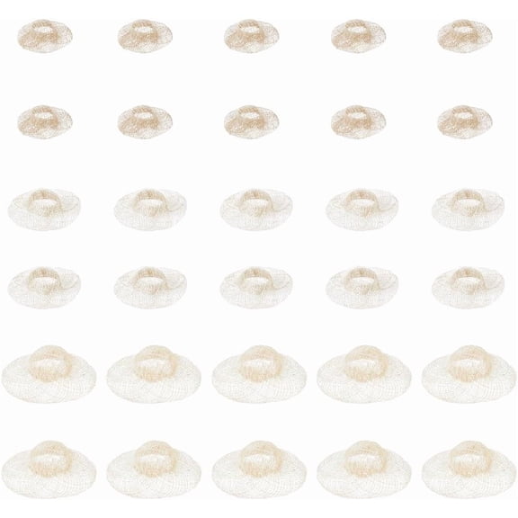 30Pcs 3 Styles Straw Hat Mini Hand Knitting Hat for DIY Crafts Jewelry Accessories Craft Decoration Wheat 52~100x15~33mm
