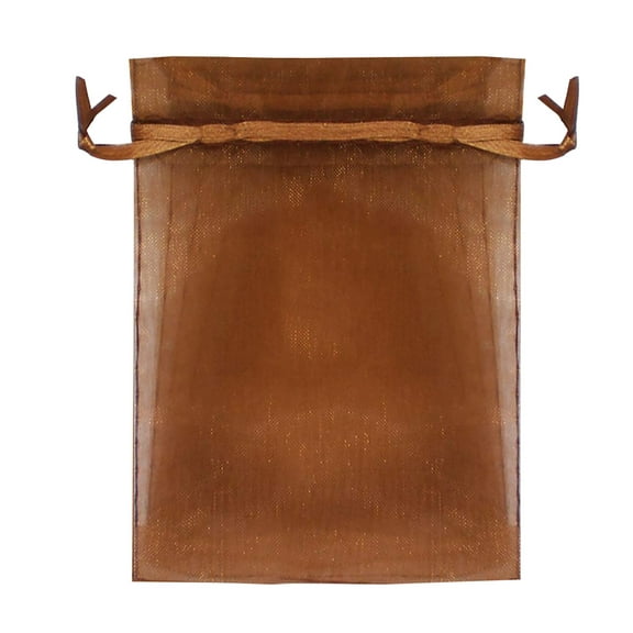 30Pcs 30Pcs Organza Drawstring Gift Bags,Mesh Jewelry and Candy Bags for Wedding Party Favors and Christmas Decor,Brown,Gift Wrapping,Organza Bags,Coffee