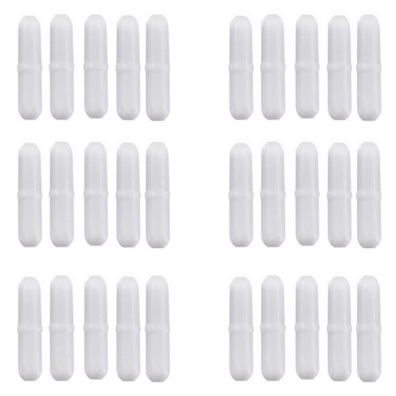 30Pcs 30mm/ 1.2 Inch Magnetic Stirrer Mixer Stir Bar, White Color, Stir Rod Magnetic, Lab Stir Plate Bar