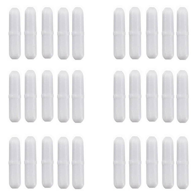 30Pcs 30mm/ 1.2 Inch PTFE Stirrer Mixer Stir Bar, White Color
