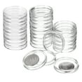 thumbnail image 1 of Uxcell Dollar Coin Holders, Plastic Coin Capsule Coin Collection Supplies Container Clear 30mm, 1 of 6