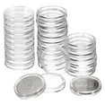 thumbnail image 1 of Uxcell Dollar Coin Holders, Plastic Coin Capsule Coin Collection Supplies Container Clear 22mm, 1 of 6