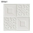 thumbnail image 1 of 30Pcs 3D Foam Tile Brick Wall Sticker Self-Stick Waterproof Ceiling Panel White1, 1 of 9