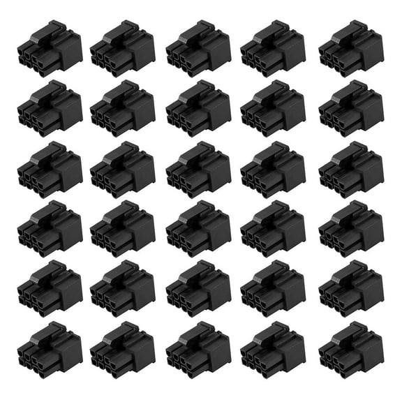30Pcs 4.2mm 6+2 Pin 8P 8PIN Male Power Connector Plastic Shell for PC Computer ATX Plastic + Metal00X2491