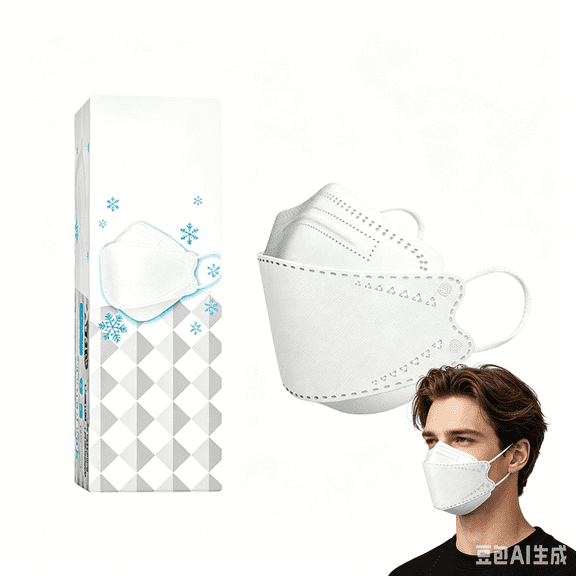 30Pcs 4-Ply KF94 Face Masks Breathable 3D Mouth Shields Filter