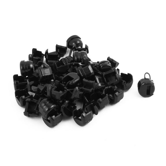 30Pcs 4N-4 Round Cable Wire Strain Relief Bush Grommet 11.5mm Diameter Black