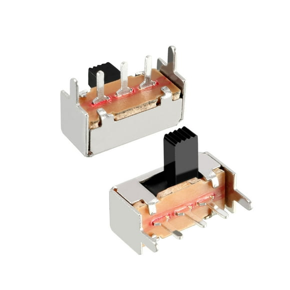 30Pcs 5mm Horizontal Slide Switch SPDT 1P2T 3 Pins Panel Latching