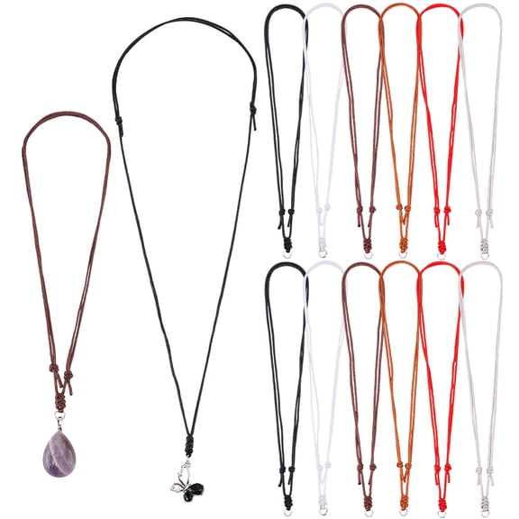 30Pcs 6 Colors Adjustable Nylon Thread Necklaces Making Mixed Color 13.78~25.98 inch(35~66cm) 5Pcs/color diy