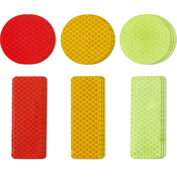30Pcs 6 Styles Round Dot Rectangle Waterproof PET Warning Stickers ...