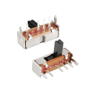 30Pcs 6mm Horizontal Slide Switch SP3T 1P3T 4 Terminals Panel Latching