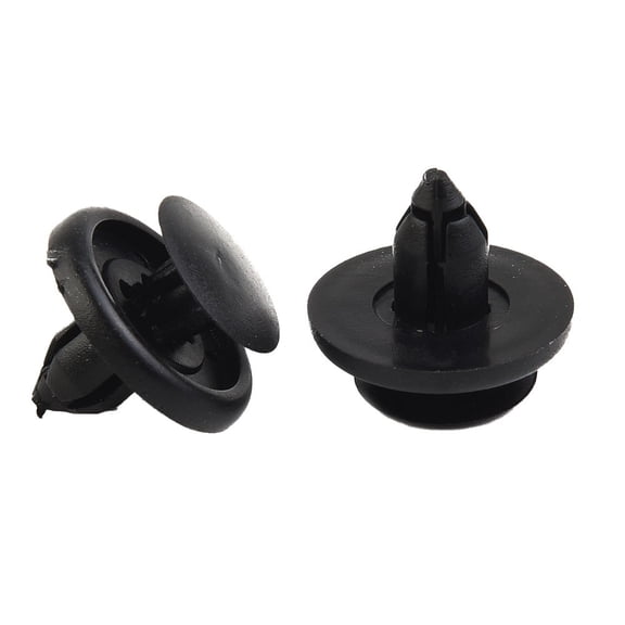 30Pcs 7Mm Dia Hole Black Plastic Rivets Fastener Car Bumper Pin Clips Car Bumper Pin Clips Interior Accessories Auto Fastener Fangkenuo