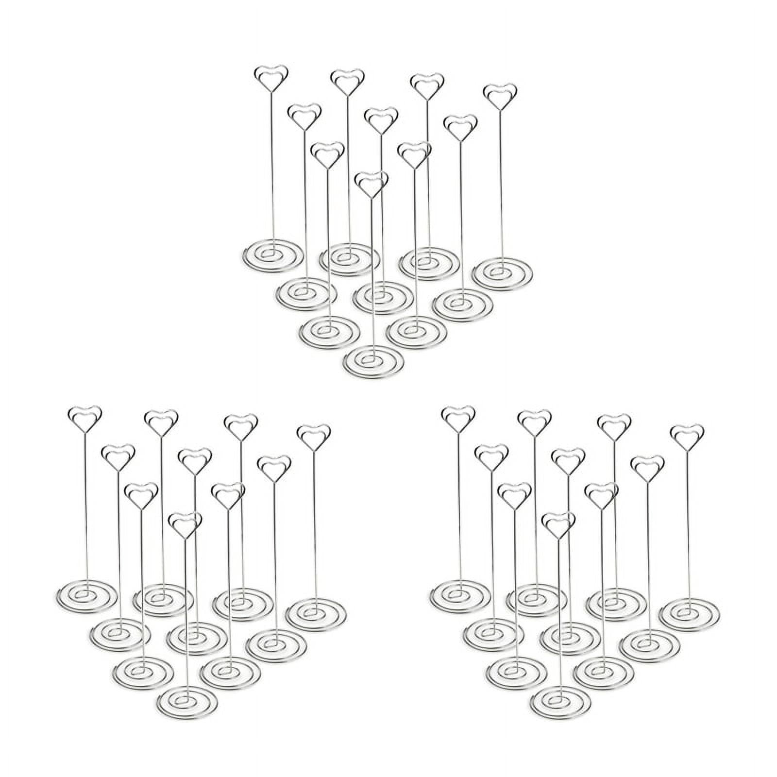 30Pcs 8.6 Inch Tall Place Card Holders Heart Shape Table Number Holder