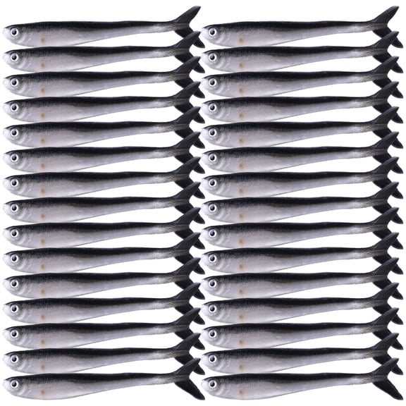 30Pcs 80mm 2g Simulation Loach Baits Soft Swimming Lures Slow Floating Lures Fishing Lures Soft Loach Soft Fishing Baits