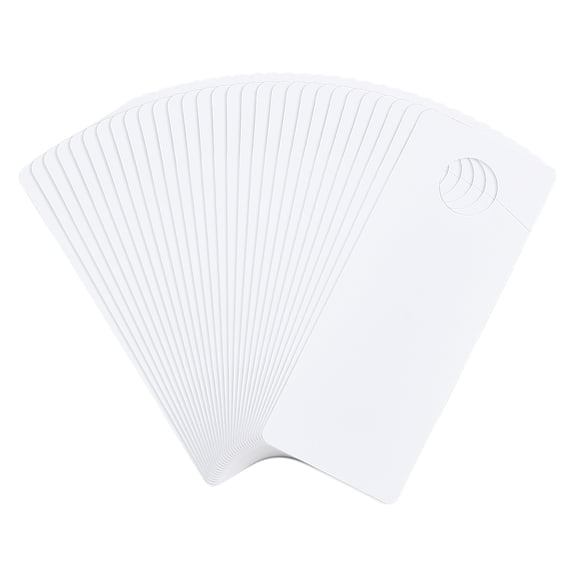30Pcs 8x3.23Inch PVC Door Knob Hangers Blank Door Signs to Write Your Own Messages DIY