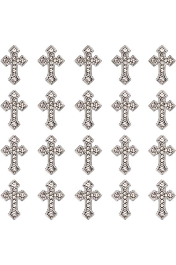 30Pcs Alloy Rhinestone Slide Charms 16.5x11x5mm Hole: 11x2mm for DIY