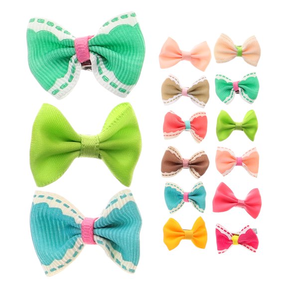 30Pcs Assorted Color Bowknot Hair Clip for Pets Dog and Cat Alligator Clips