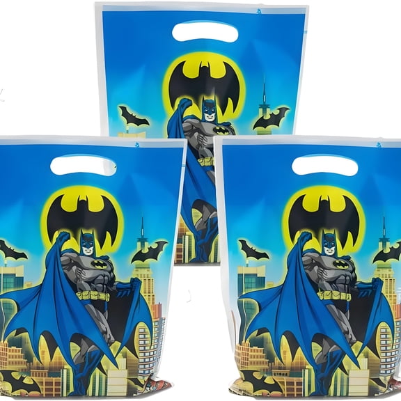 30Pcs Batman Cartoon Animation Party Gift Bags Birthday Party Supplies Cartoon Ball Party Gift Candy Bags