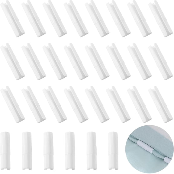 30Pcs Bed Sheet Grippers Fasteners Bed Sheet Clips Keep Sheets Snug Column Sheet Holders for Mattresses with Raised Edge White 2.56x0.7inch