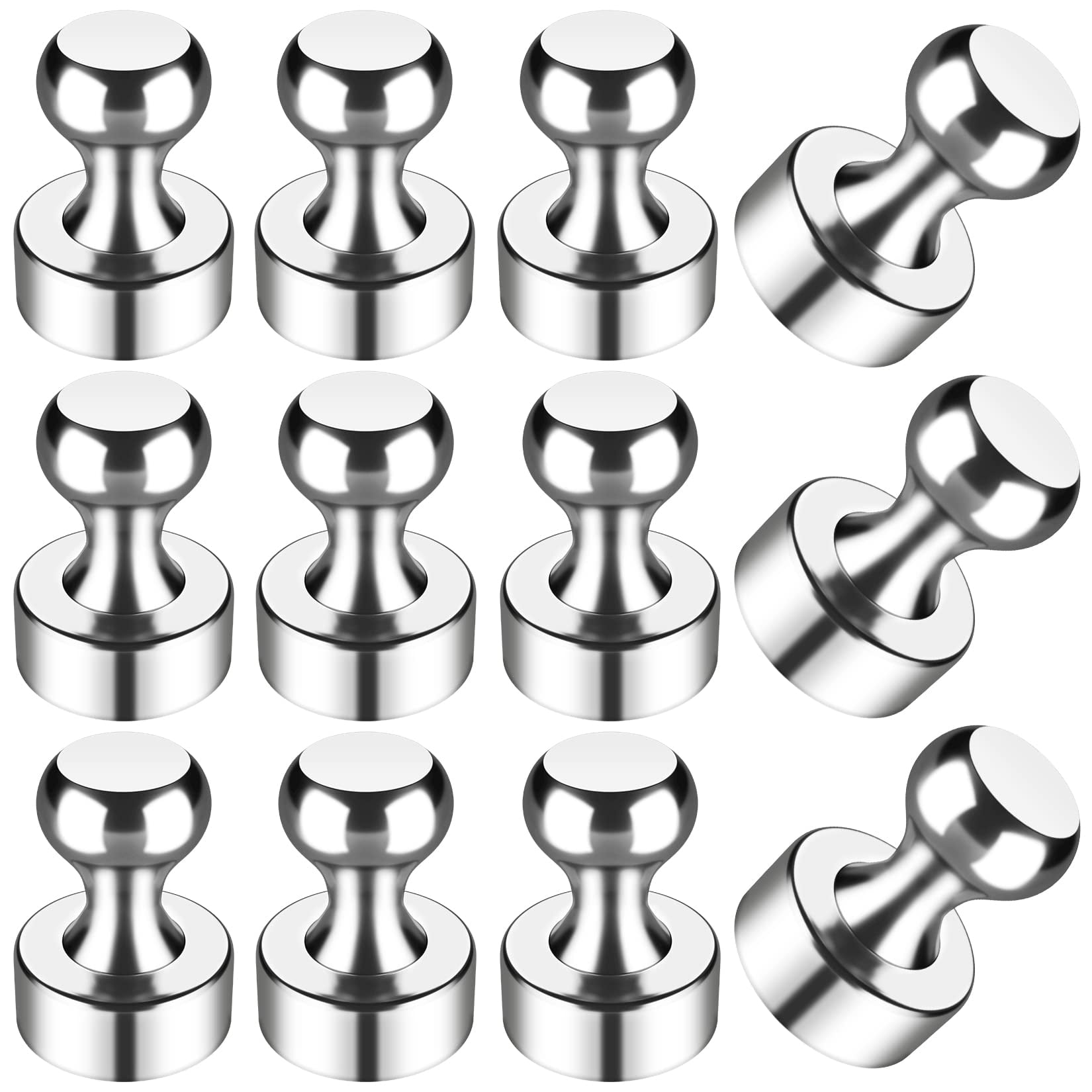 30Pcs Black Fridge Magnets, Small and Strong Magnets for Whiteboard, Office, Classroom, Map, Kitchen Accessories, Office Accessories, Locker Accessories