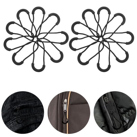 30Pcs Black Zipper Pull Extensions for Backpacks Jackets and Luggage Durable and Portable