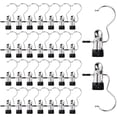 thumbnail image 1 of 30Pcs Boot Hangers for Closet, Portable Laundry Hooks with Clips, Hanging Clips Clothes Pins, Hanger Clips Boot Hanging Hold Clip, Multifunctional Hangers Single Clips for Pants Hats Travel, 1 of 8