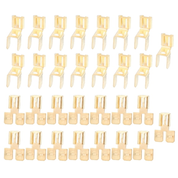 30Pcs Double Piggybacks Spades Connectors Electrical 2 Way Wire Terminals Adapter