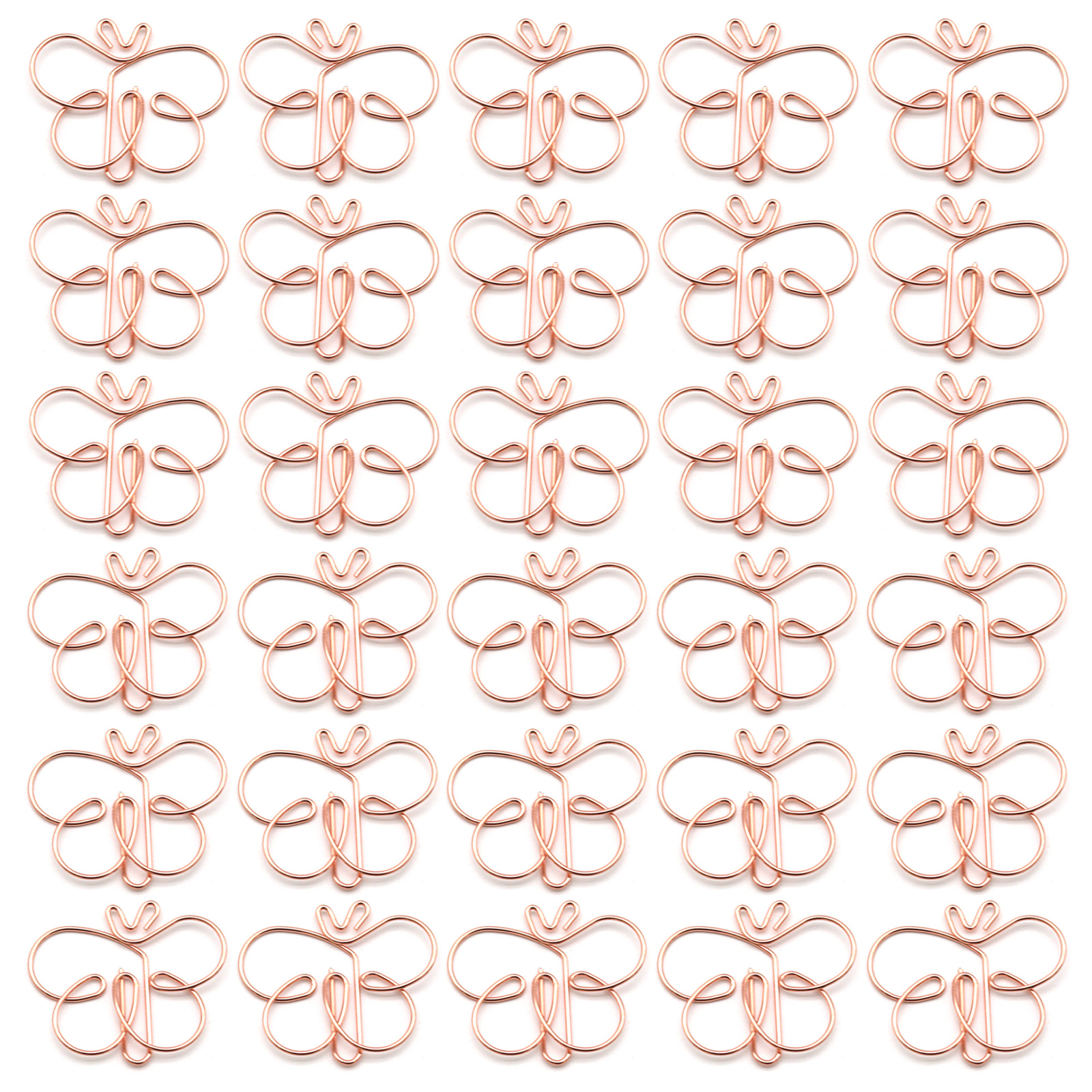 Pattern Marker Clips 30Pcs Butterfly Shape Metal Paper Clip 38x32mm File Organiser Clip ...
