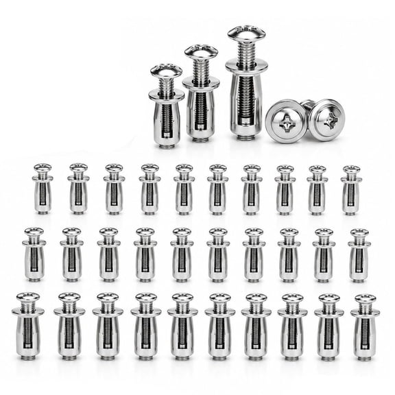 30Pcs Button Rivet Locking Nuts Set with M4, M5, M6,3 Sizes, for Automotive Furniture DIY Repairs, for Fixing, Reinforcement in Humid Environments