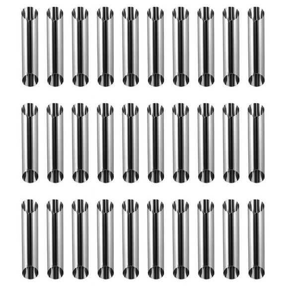 30Pcs Cannoli Tubes Forms Set Stainless Steel Non-Stick Cream Horn Danish Pastry for Cream Roll