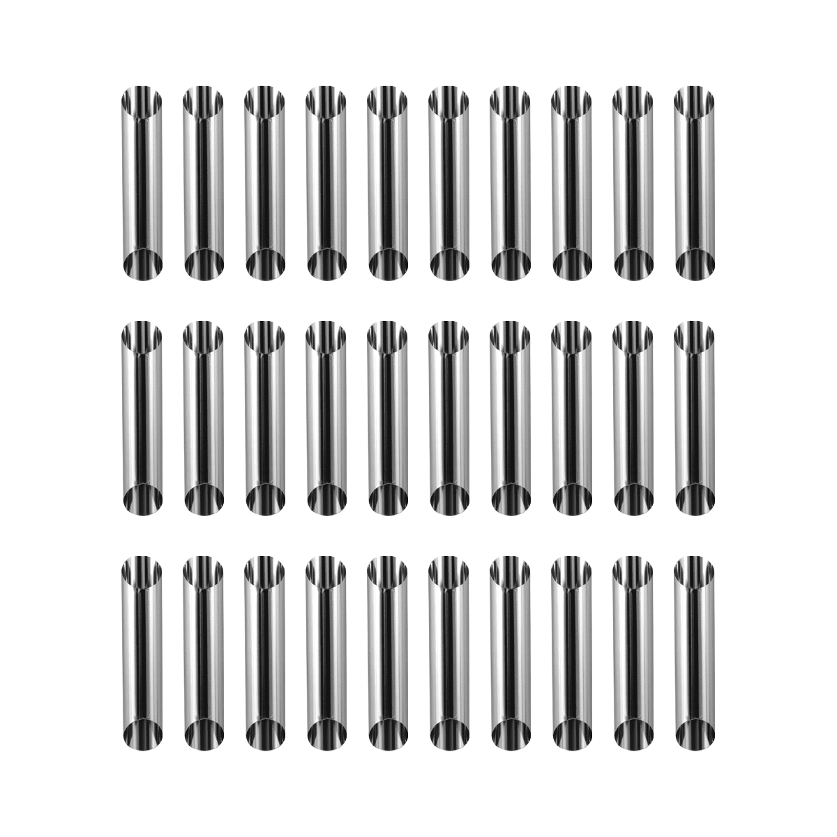 30Pcs Cannoli Tubes Forms Set Stainless Steel NonStick Cream Horn