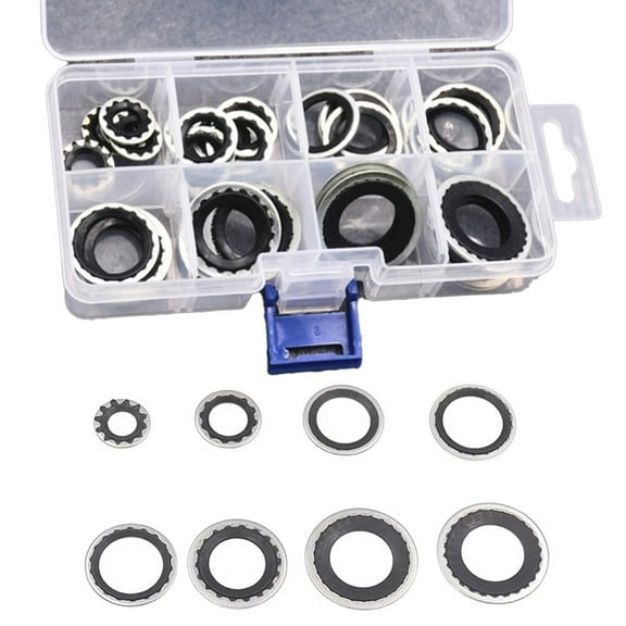 30Pcs Car Ac Gasket Assortment Air Conditioning Compressor Port Seal Washer Kit Car Auto Repair Tools