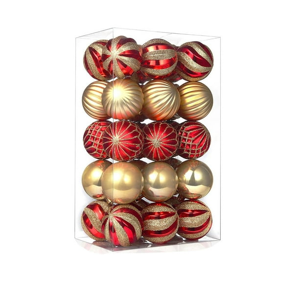 30Pcs Christmas Ball Ornaments For Tree Decoration Shatterproof Bulbs For Holiday Party And Home