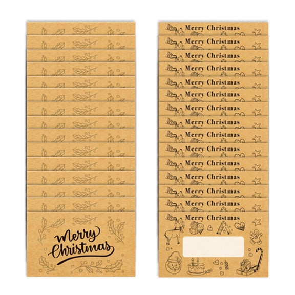 30Pcs Christmas Gift Coupons Tickets Handmade Scratch Prizes Card for Birthday Holiday Event and Corporate Parties