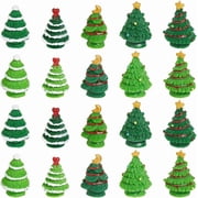 30Pcs Christmas Resin Miniatures Mini Christmas Trees Miniature Christmas Tree Small Xmas Tree Landscape Tiny Christmas Figurines