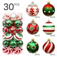 thumbnail image 1 of 30Pcs Christmas Set, 2.36" Shatterproof Christmas Tree Ornaments for Christmas Tree Red & White Tree Decoration Christmas Baubles, 1 of 9